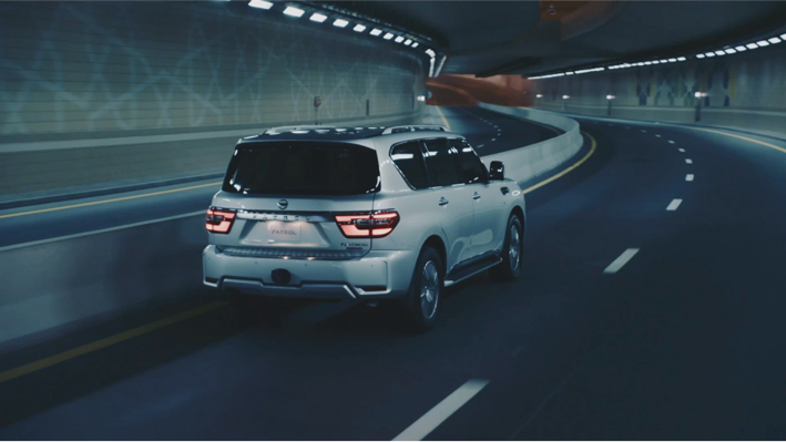 Nissan Patrol under tunnel